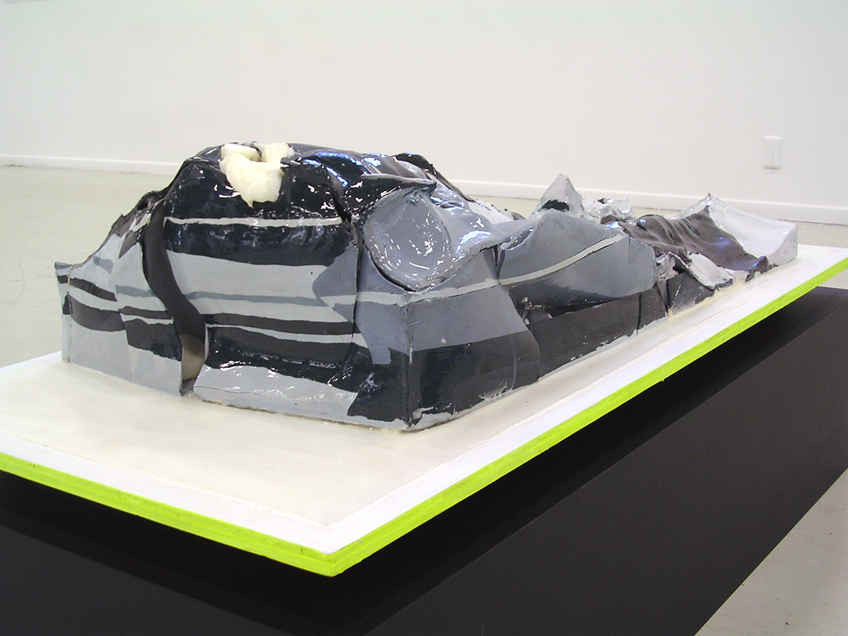 "Arctic landscape", porcelain, PU, paint, wood, 41x73x155cm